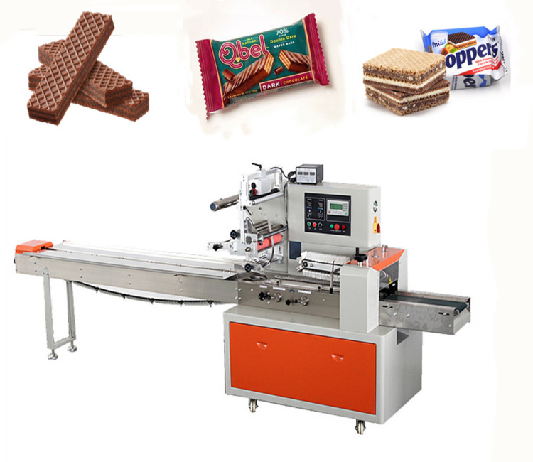 pillow packing machine ,biscuit cookie packing machine with auto feeder