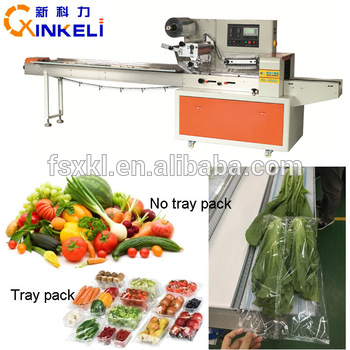 Automatic Vegetable Packing Machine With Tray