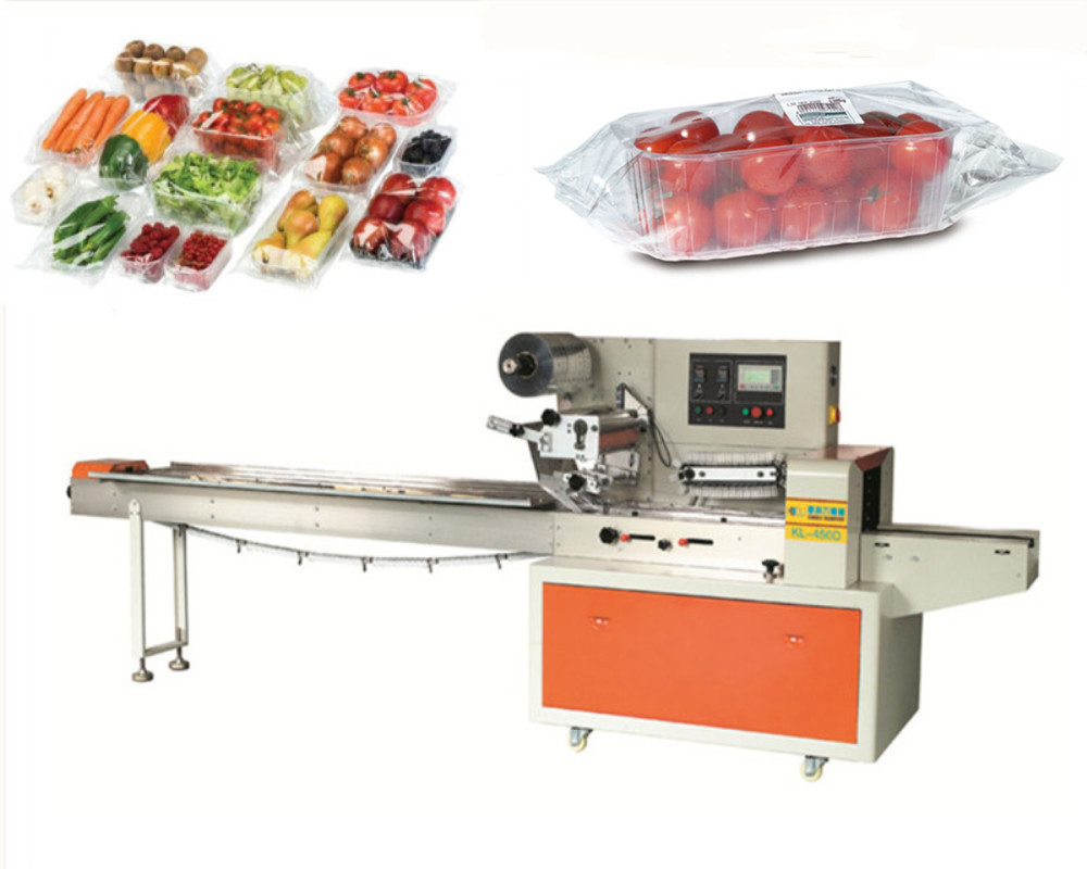 vegetable & fruit salad packaging machine with tray