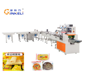 Full Automatic Feeder Cookies Biscuit Packing Line Machine