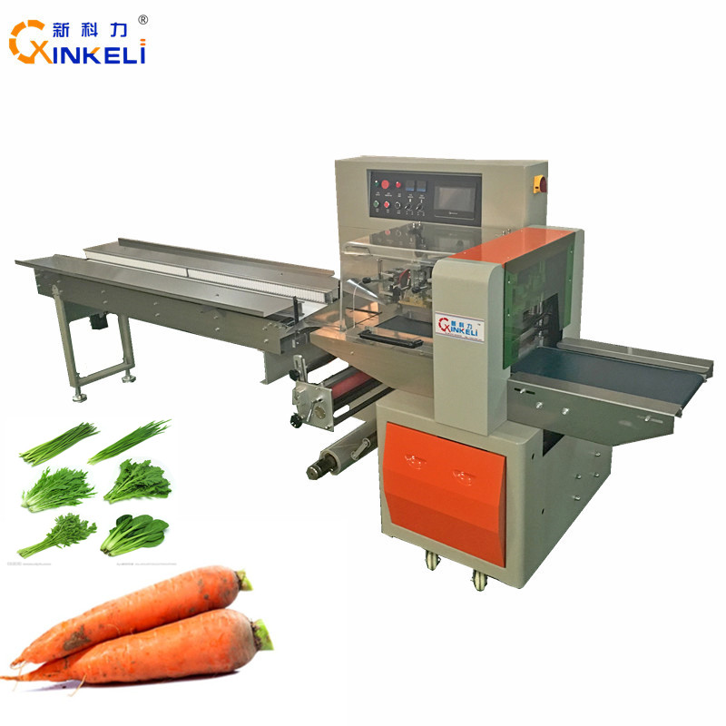 fresh green vegetable wrapping machine