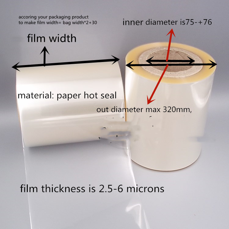 What types of packaging film are suitable for pillow packaging machines?
